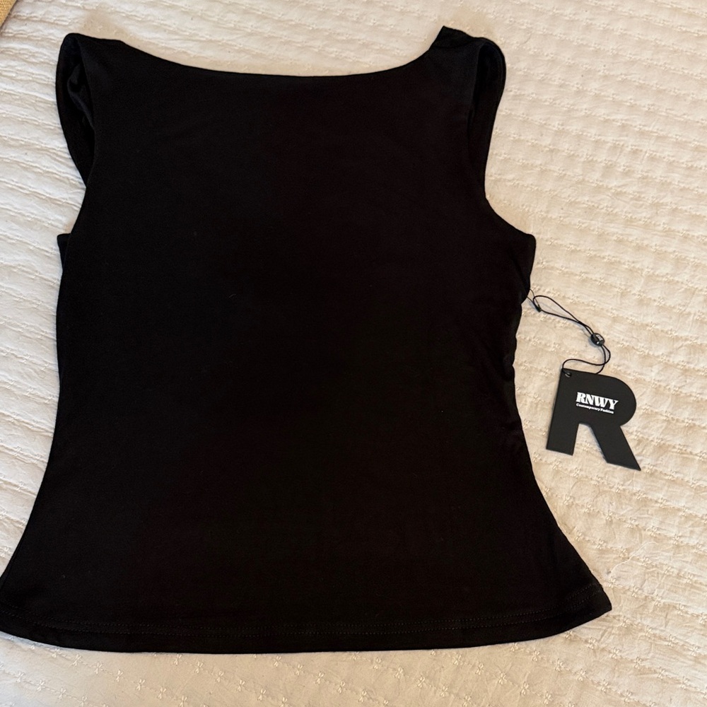 Truly Lovely Sleeveless Black RNWY Top w/ Simply Gorgeous Back RNWY NWT Med ❤️ - Picture 4 of 7